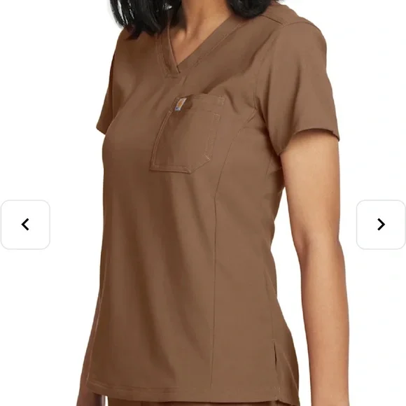 Carhartt Women's Modern Fit Tuck-In Top/Slim Leg Pant size SM/MD black scrub set - Picture 13 of 17